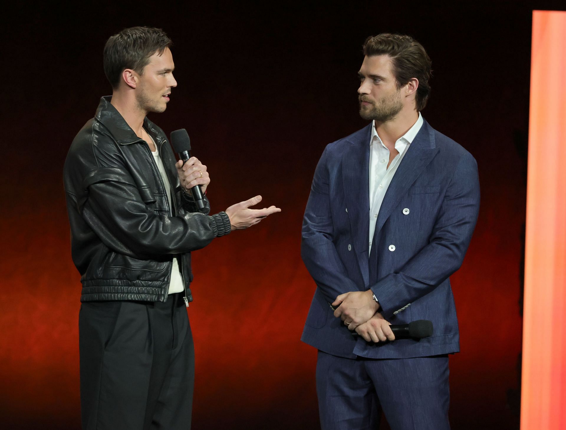 Nicholas Hoult and David Corenswet at the CinemaCon 2025 - Warner Bros. Pictures Presentation (Image via Getty)
